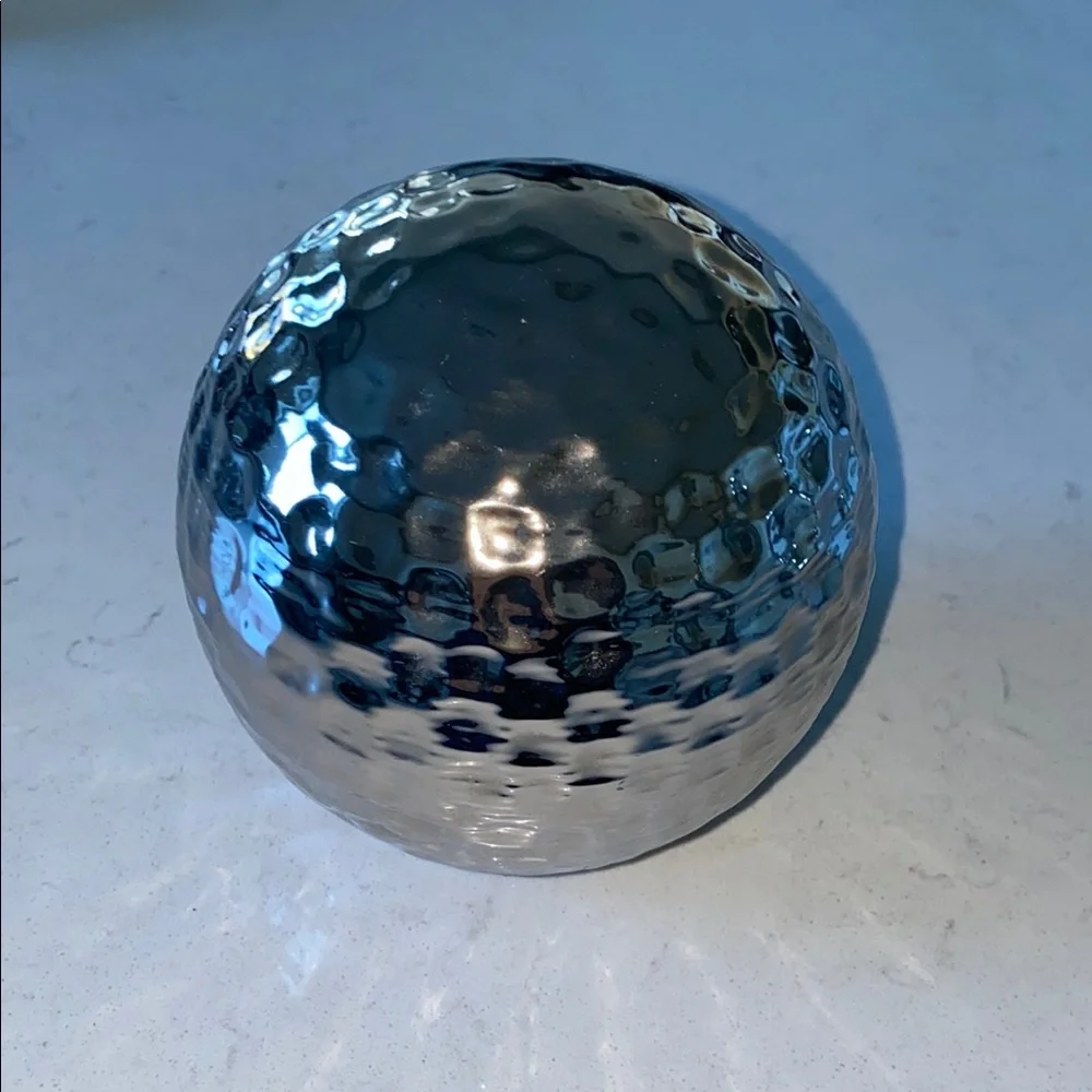 Silver Hammered‎ Decorative Sphere